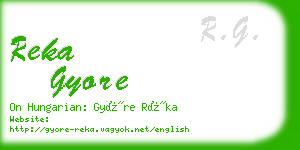 reka gyore business card